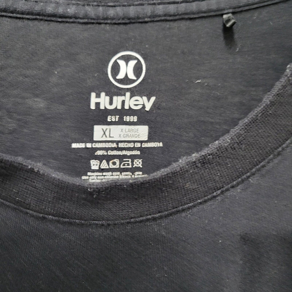 Hurley Men's Long Sleeves Shirt Black Size XL. Excellent Condition Pre-owned - Picture 4 of 6